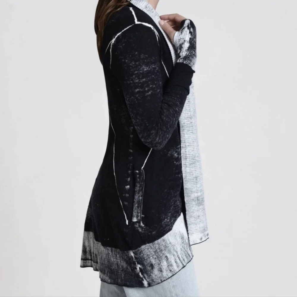Blanc Noir Black and Gray Cardigan S - Picture 7 of 7